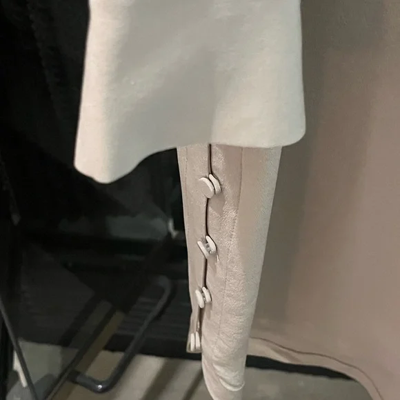 Club Monaco Beige Long Sleeve silk Dress size 10 worn once - Picture 4 of 6